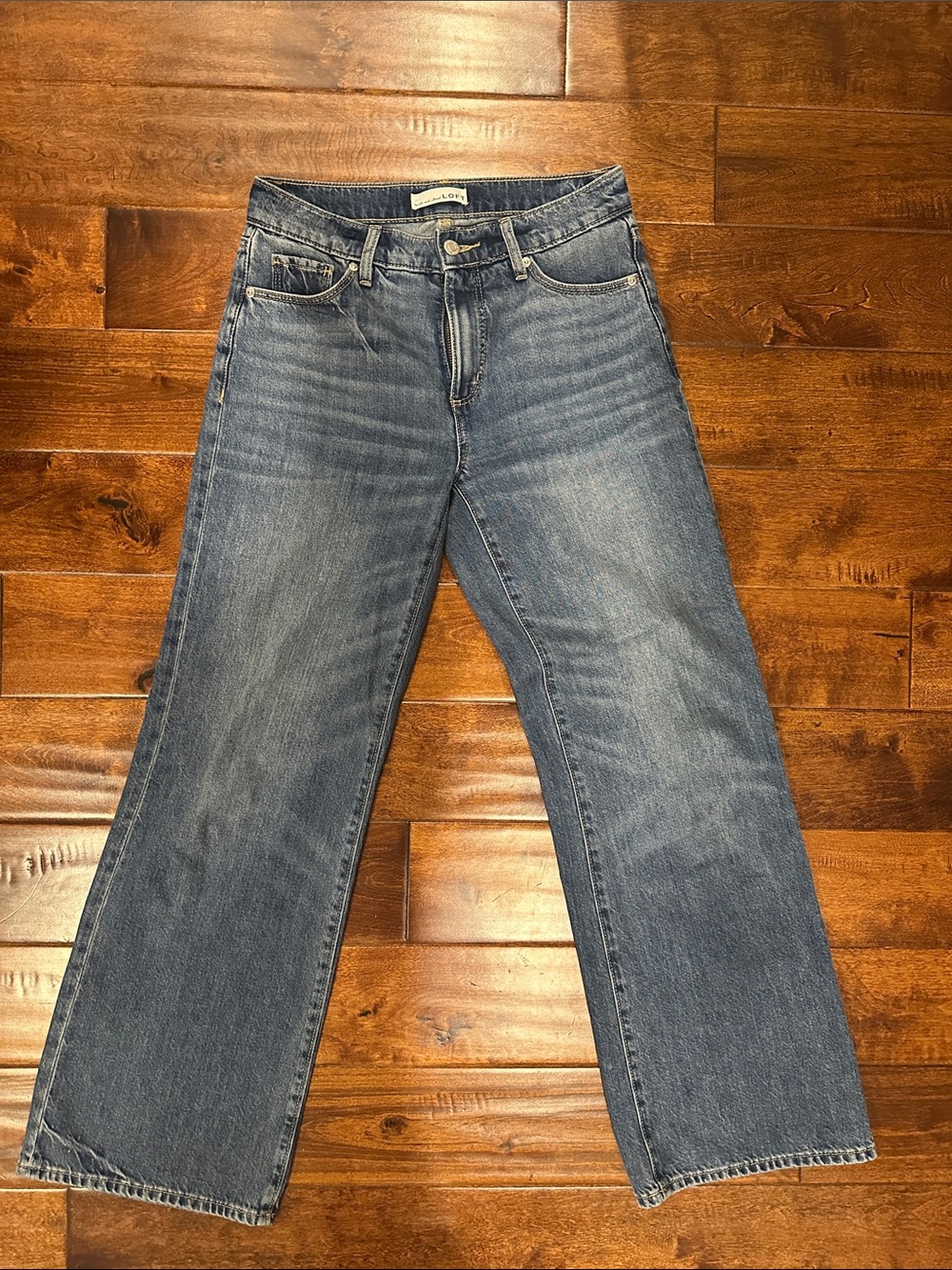 Loft Classic Wide-Leg Women's Jeans in Medium Blue
